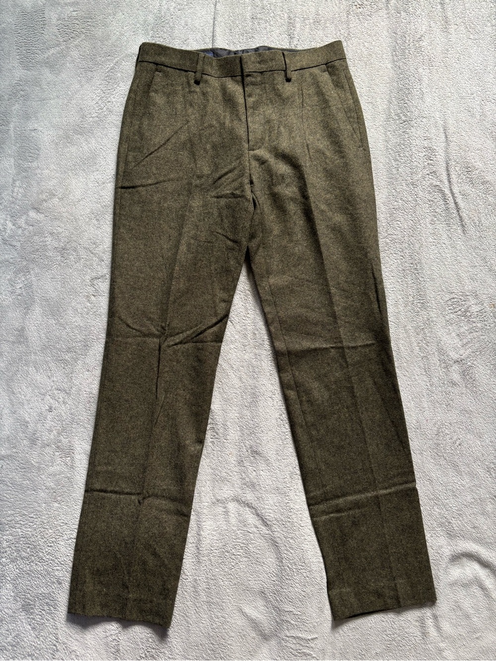 J.Crew Slim Fit Thompson Pants Mens 30x32 Donegal Wool Forest Green